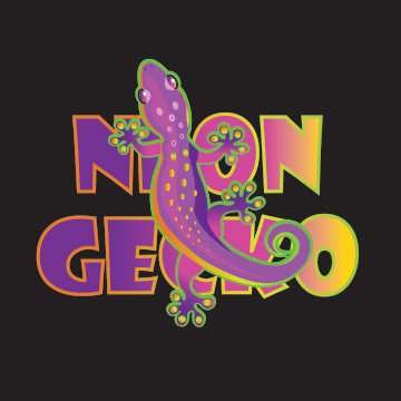 A Hawaiian T Shirt - Gecko Neon