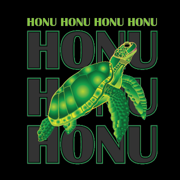 Hawaiian T Shirt - Honu Turtle