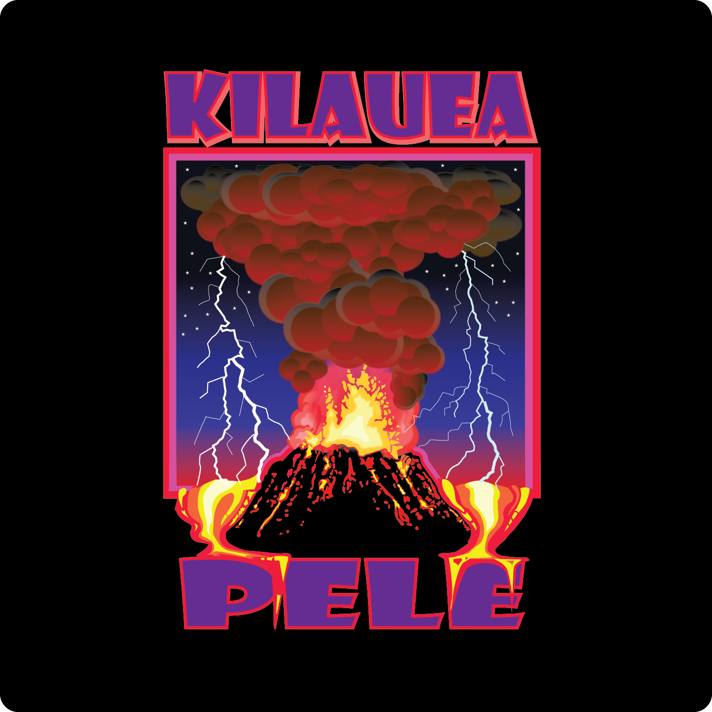 A Hawaiian T Shirt - Kilauea Volcano