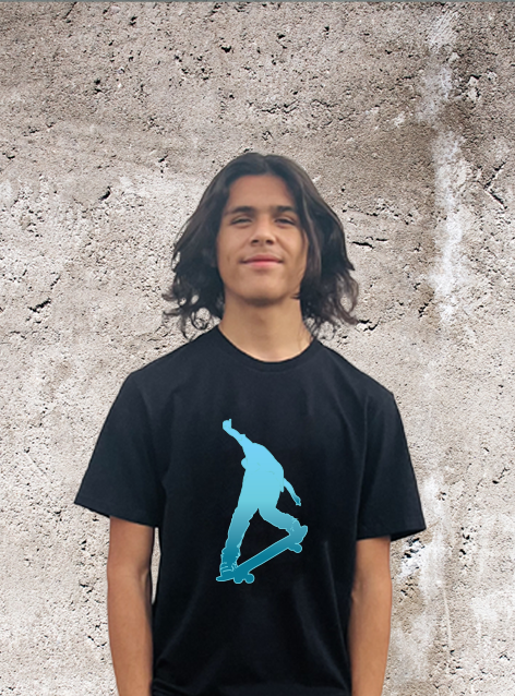 Urban Street Wear - Skate Boarder in Turquoise