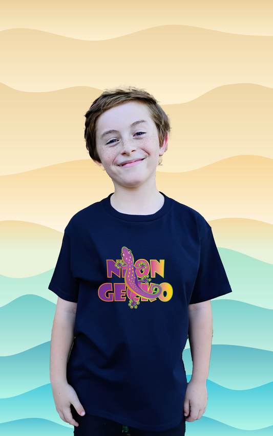 A Hawaiian T Shirt - Gecko Neon