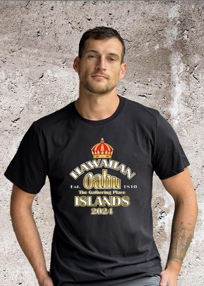 A Hawaiian Island T Shirt - Oahu Crown