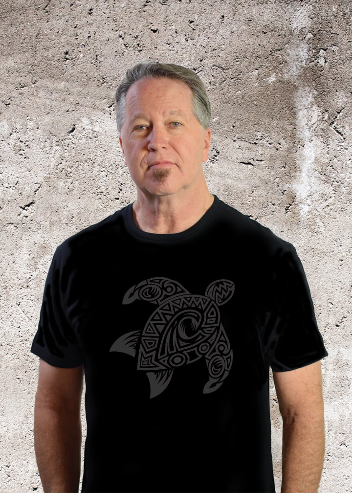 Hawaiian Tribal T Shirt Turtle Black