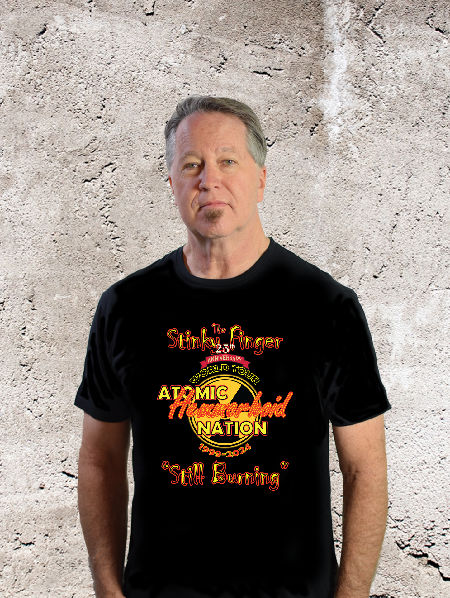 Vintage Rock Tees - Atomic Hemorrhoid Nation 25th Anniversary "Stinky Finger" World Tour