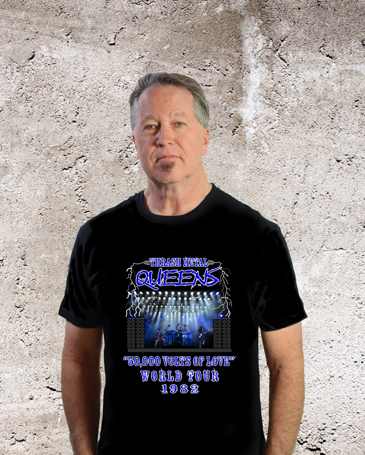 Vintage Rock Tees - Thrash Metal Queens, "50,000 Volts of Love" World Tour 1982.