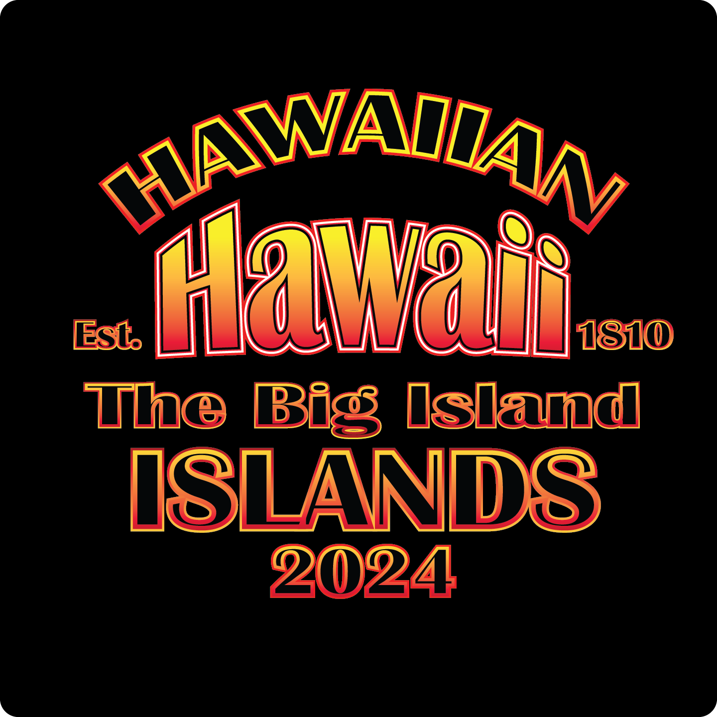 Hawaiian Island T Shirt - "Big Island"