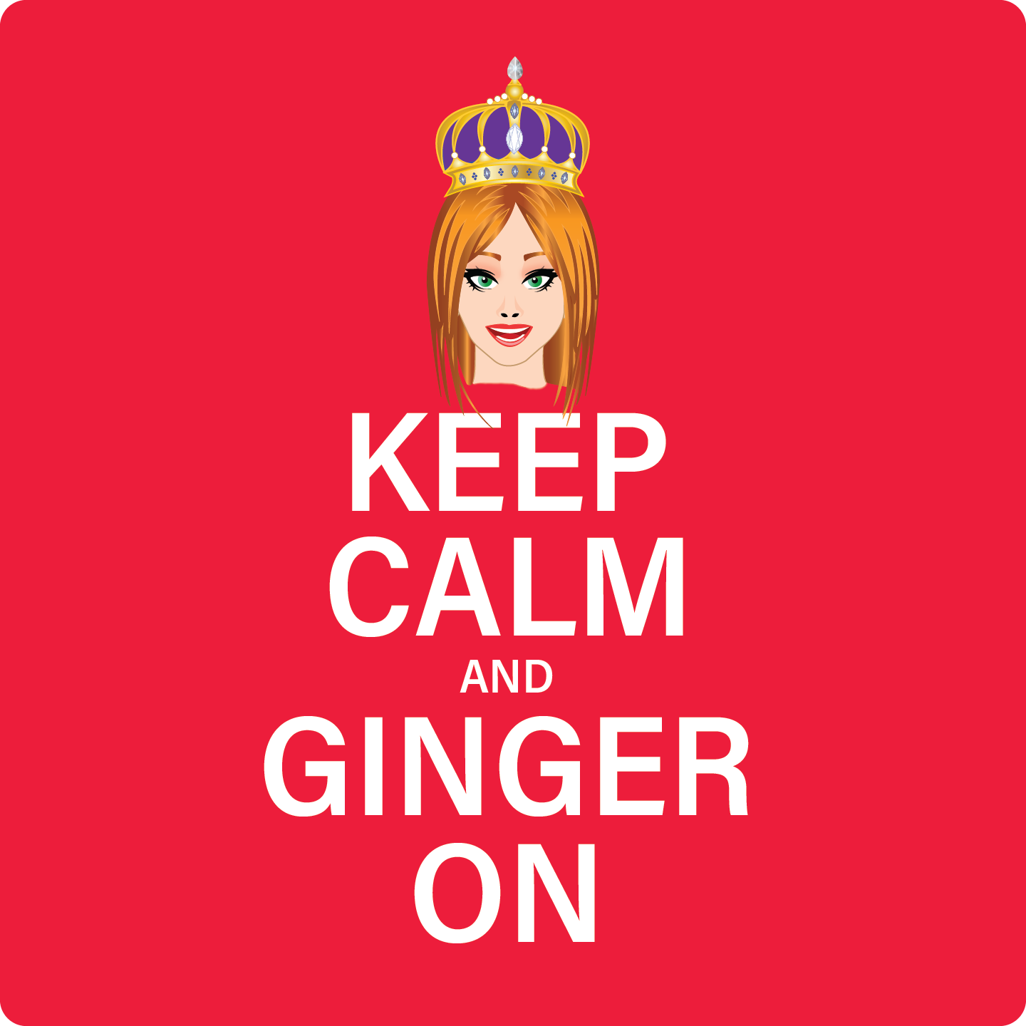 Ginger Girl - Keep Calm and Ginger On, Red