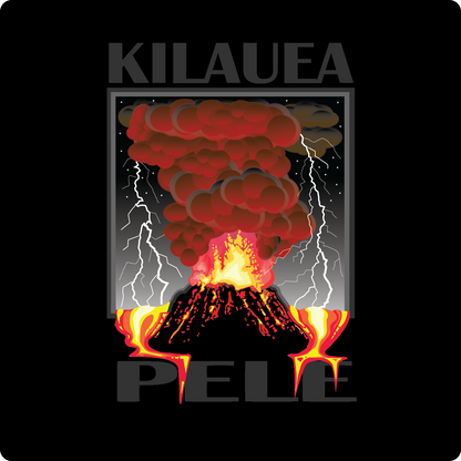 Hawaiian T Shirts - Kilauea Volcano Grey