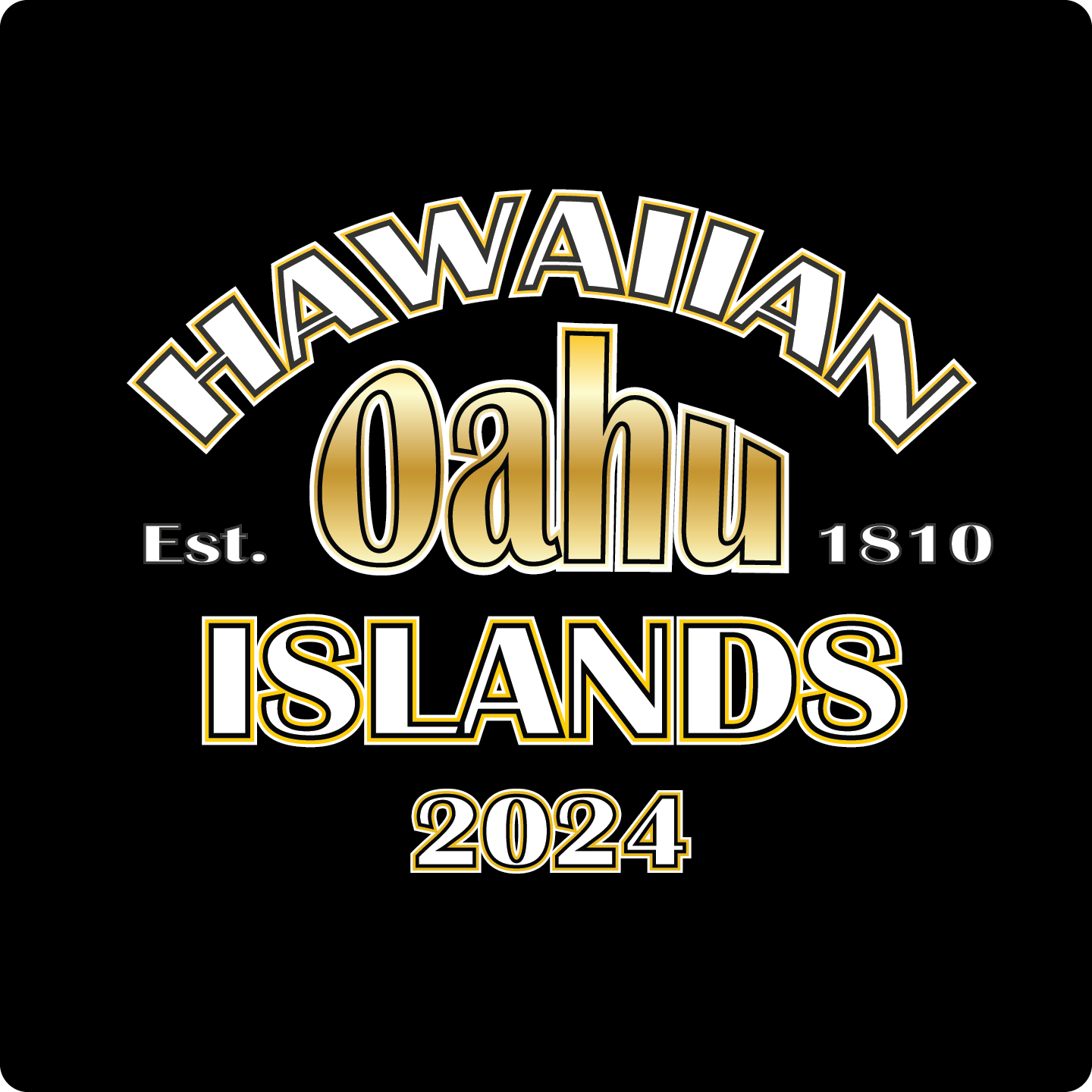 Hawaiian Island T Shirt -  Oahu