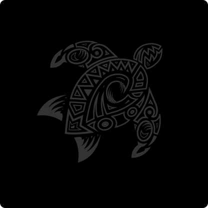 Hawaiian Tribal T Shirt Turtle Black